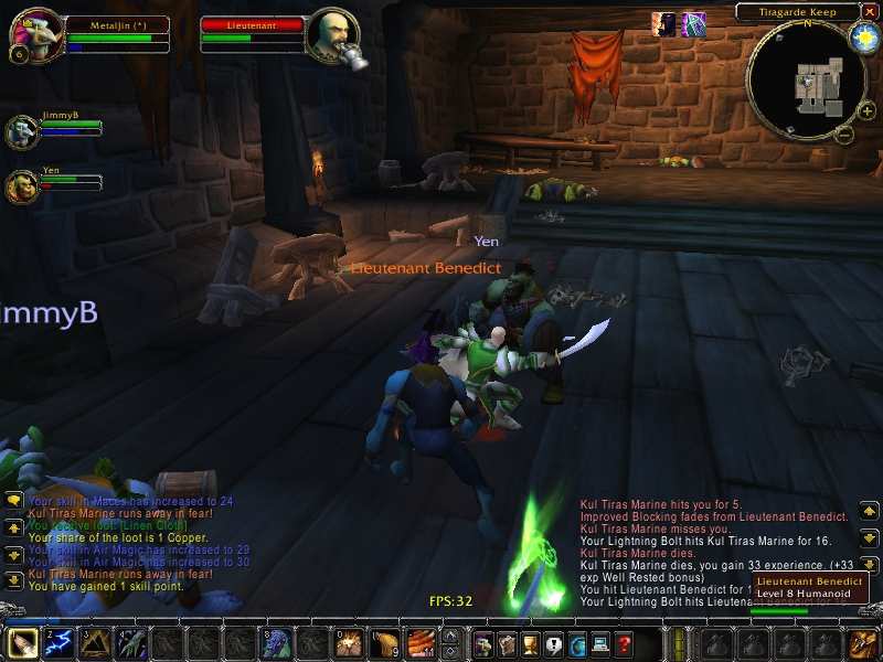 Screenshot de la beta de World of Warcraft (avril 2004)