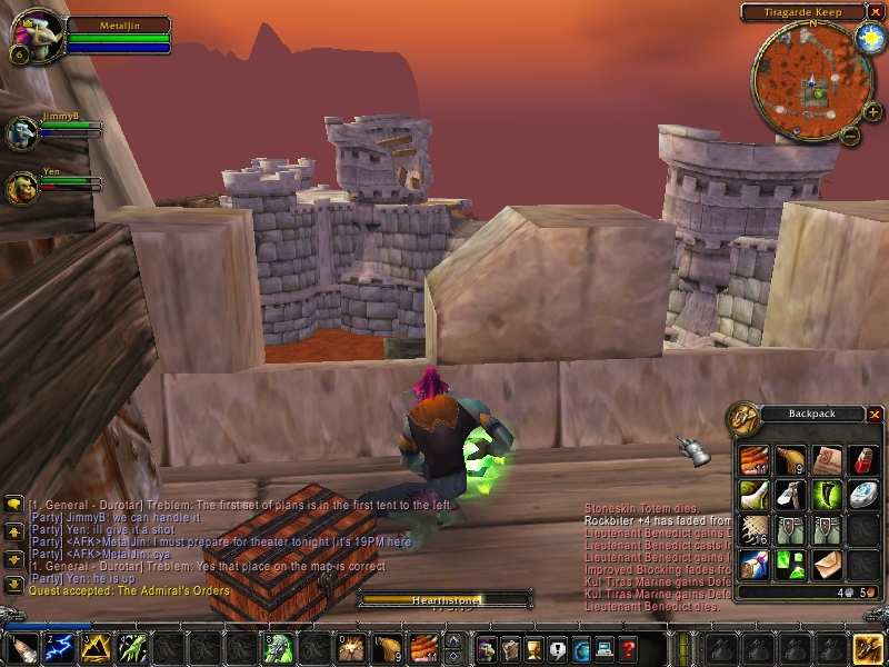 Screenshot de la beta de World of Warcraft (avril 2004)