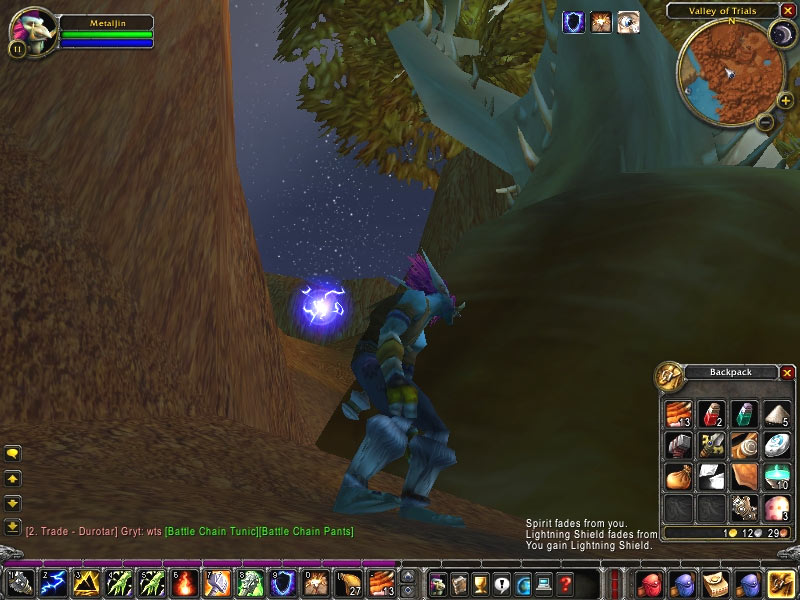 Screenshot de la beta de World of Warcraft (juin 2004)