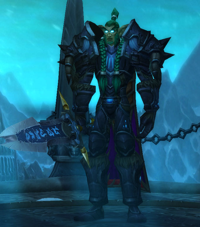 Le Chevalier de la Mort Elfe de la Nuit dans World of Warcraft.