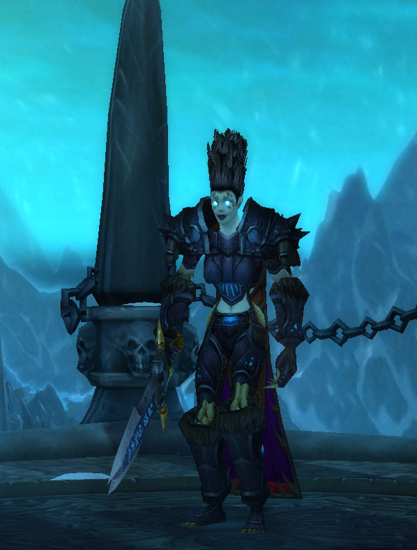 Le Chevalier de la Mort Mort-vivant dans World of Warcraft.