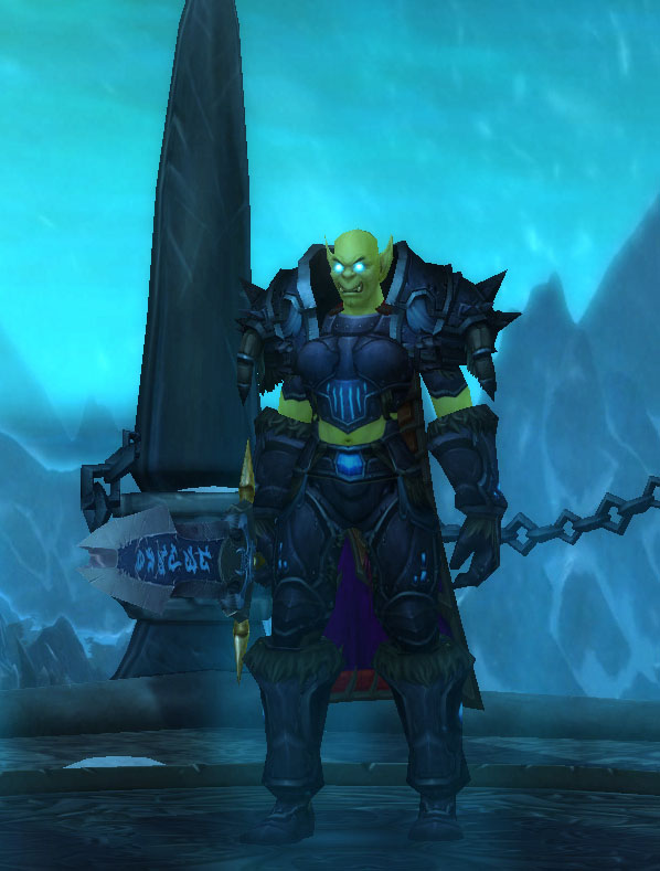Le Chevalier de la Mort Orc dans World of Warcraft.