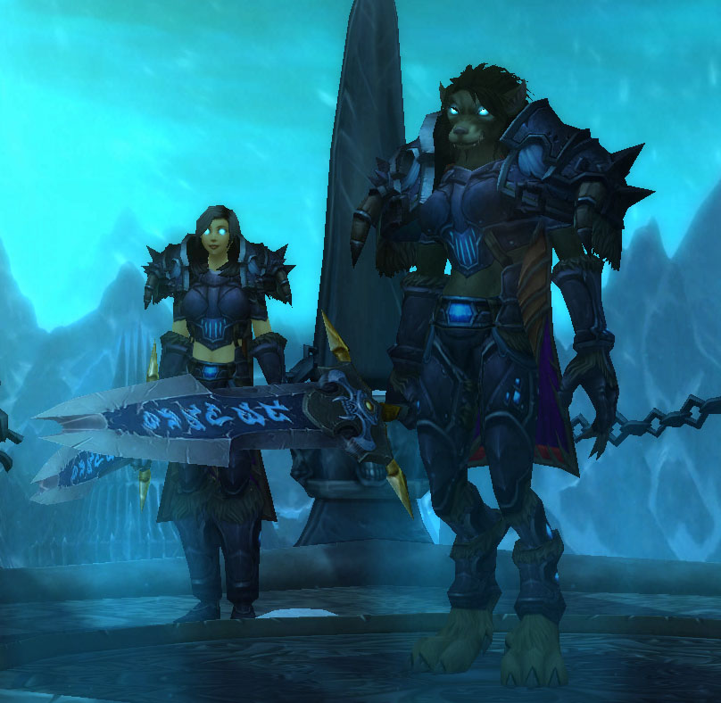 Le Chevalier de la Mort Worgen dans World of Warcraft.