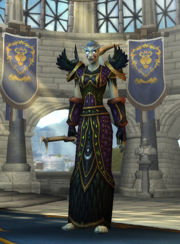 Le Druide Elfe de la Nuit dans World of Warcraft.