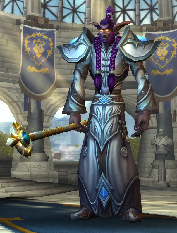 Le Prêtre Elfe de la Nuit dans World of Warcraft.