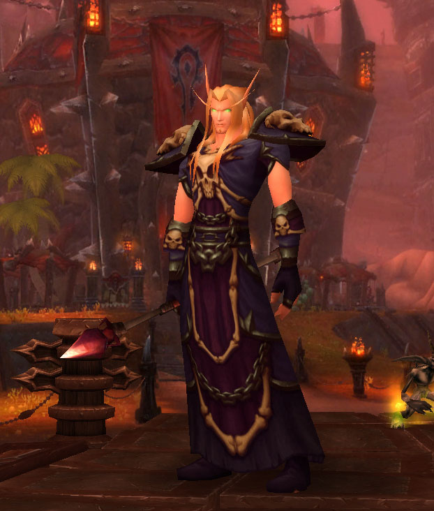 Le Démoniste Elfe de Sang dans World of Warcraft.