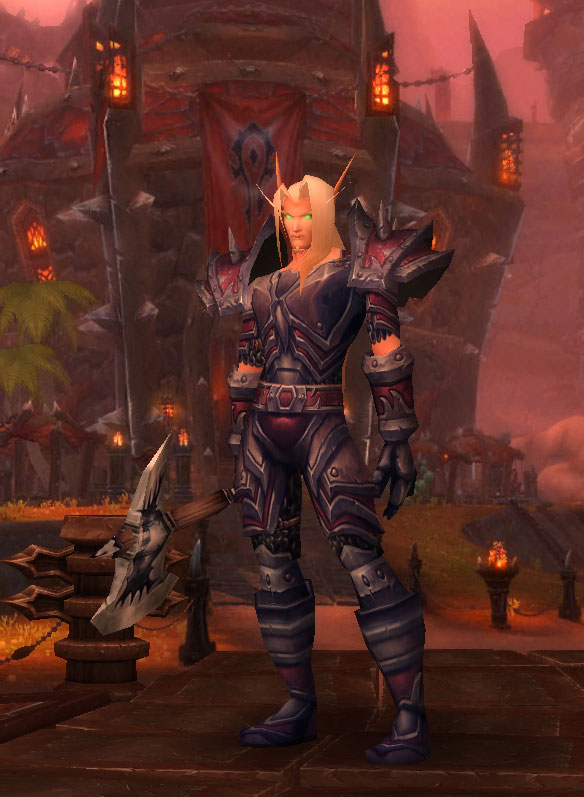 Le Guerrier Elfe de Sang dans World of Warcraft.