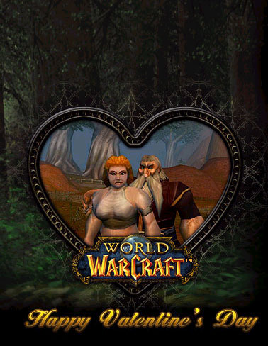 Image de la page d'accueil de Blizzard à l'occasion de la Saint Valentin 2003