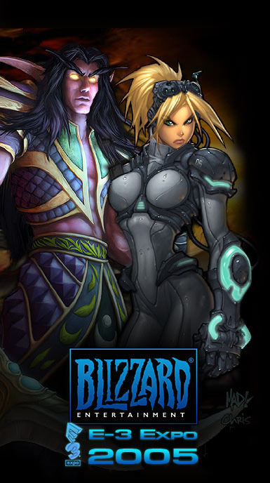 Image de la page d'accueil de Blizzard (E3 2005).