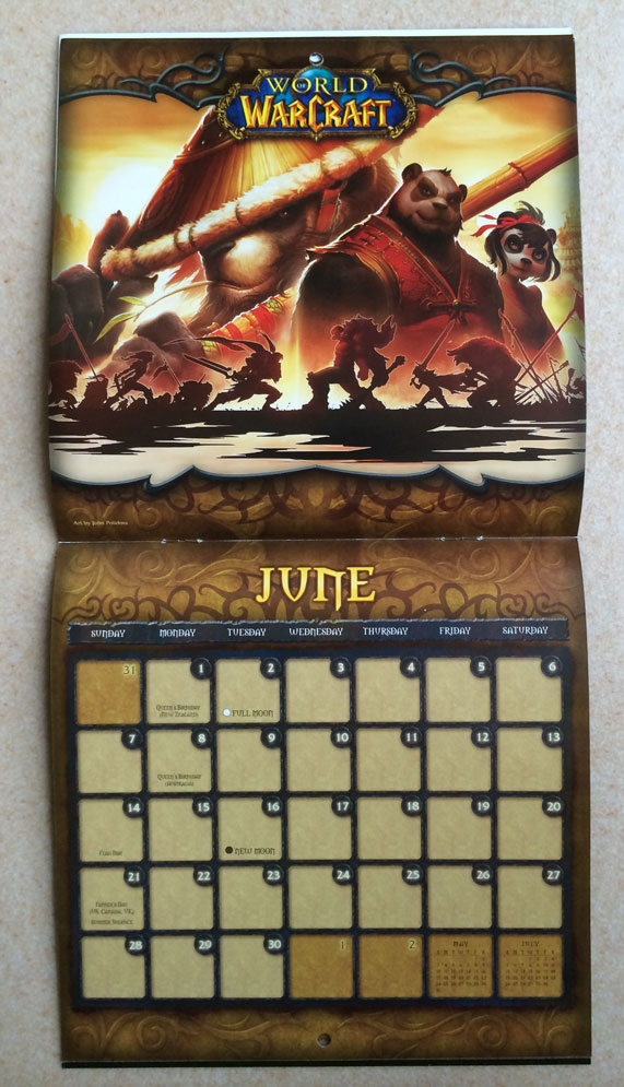 Calendrier 2015 pour World of Warcraft (Mini 12 mois).