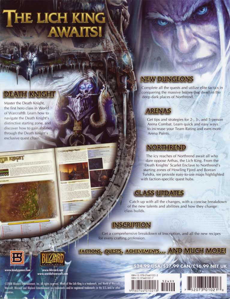Guide stratégique officiel Wrath of the Lich King (Bradygames - 2008).