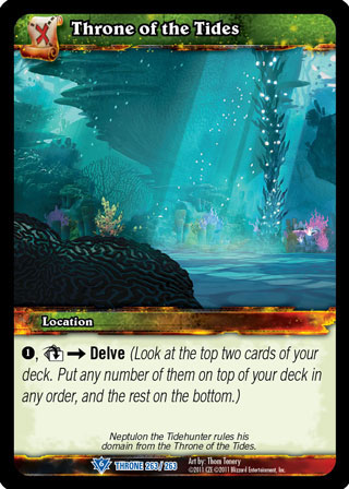 Throne of the Tides, extension du jeu de cartes à collectionner World of Warcraft.