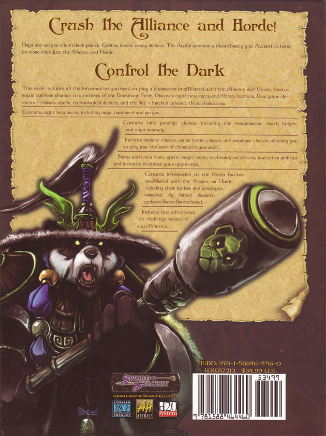 World of Warcraft RPG : Dark Factions.