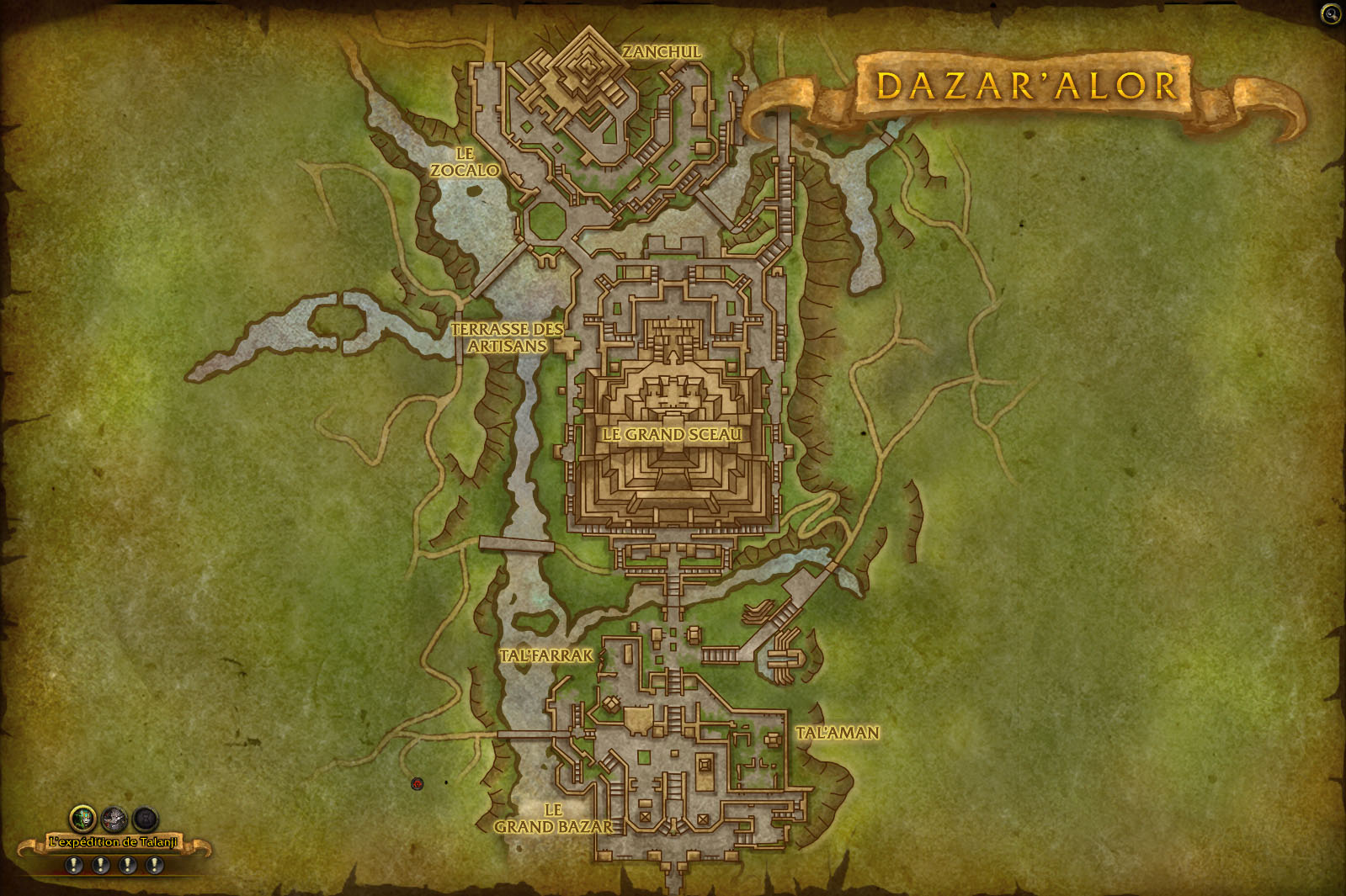 Carte de Dazar'alor dans Battle for Azeroth. - World of Warcraft