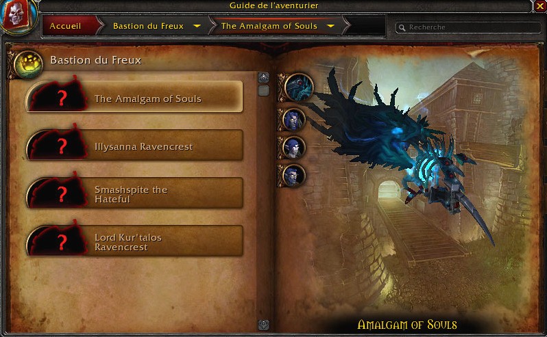 Screenshot du Codex des donjons et raids de World of Warcraft: Legion.