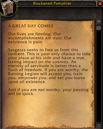 Screenshot de l'événement pré-Legion sur World of Warcraft. Patch 7.0