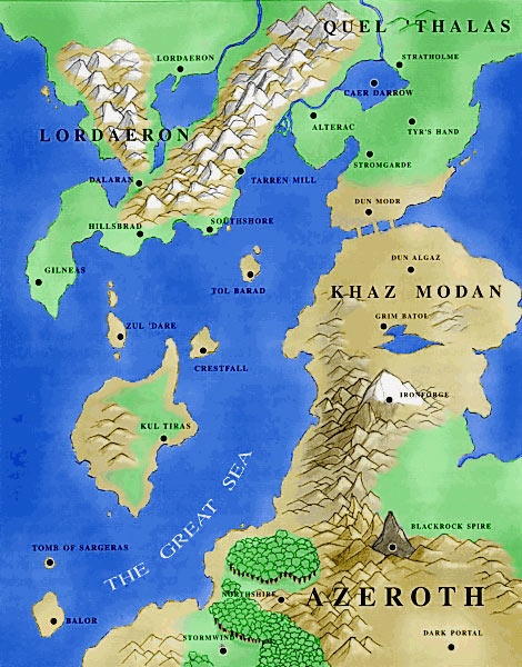 Carte du monde de Warcraft