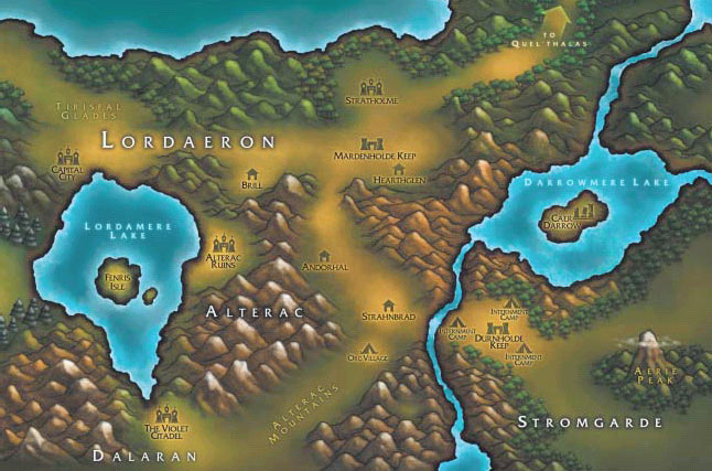 Ancienne carte de Warcraft.