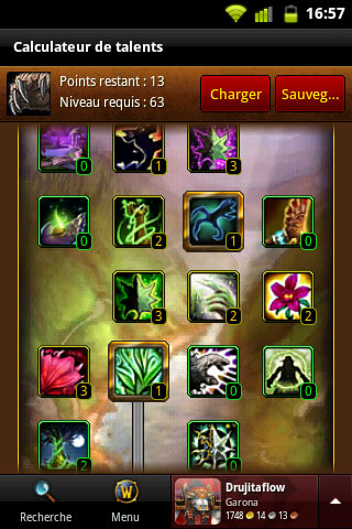 Armurerie mobile de World of Warcraft v2.1.3 sur Android. Image de Jelven.