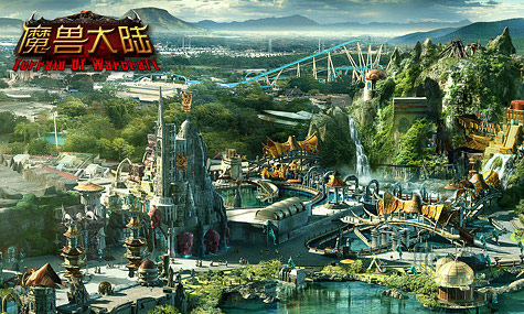 Illustrations du futur parc à thèmes World Joyland, dont l'ouverture est prévue en Chine en 2011.