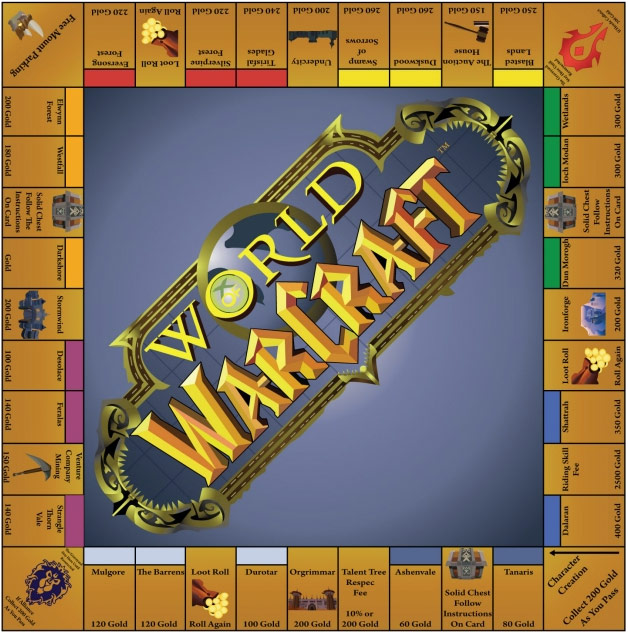 Version amateur d'un Monopoly dédié à World of Warcraft.