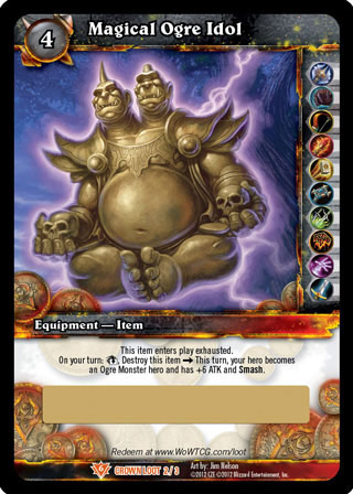 Magical Ogre Idol: Carte Butin de l'extension Crown of the Heavens du jeu de cartes à collectionner.