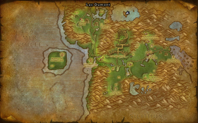 Screenshot du Lac Dumont (Nord de Féralas) dans World of Warcraft.